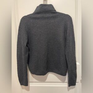 VINCE. Funnel Neck Plush Cashmere Sweater in Charcoal Gray size XS